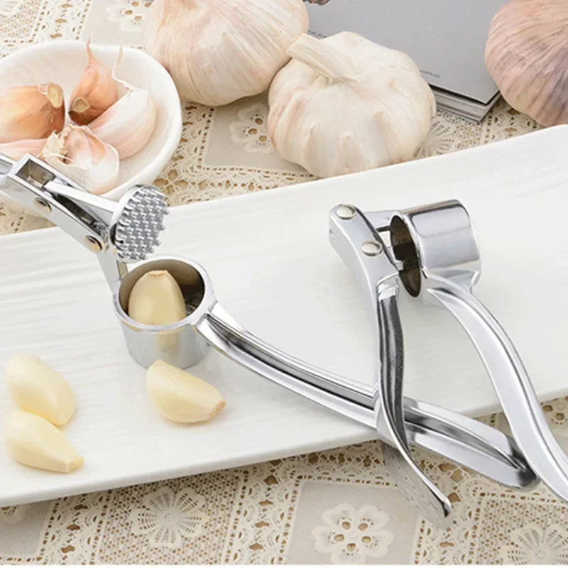 Stainless Steel Garlic Press | Manual Garlic Smasher & Mincer Tool for Kitchen