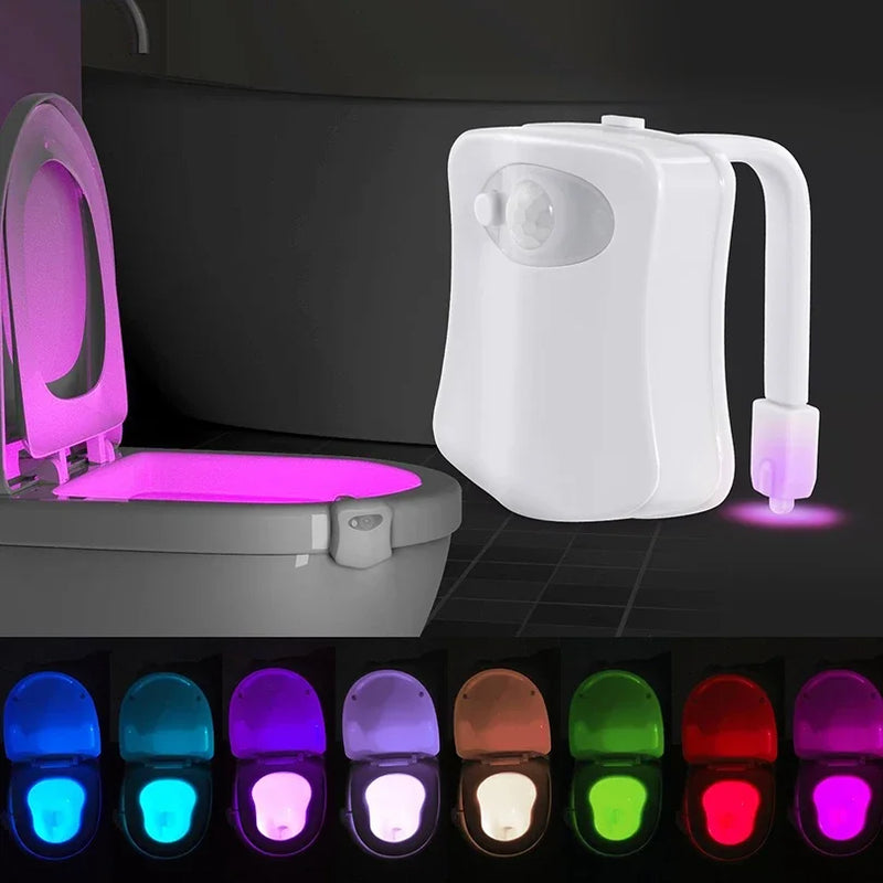 Smart Motion Sensor Toilet Night Light - 8/16 Colors LED Waterproof WC Backlight