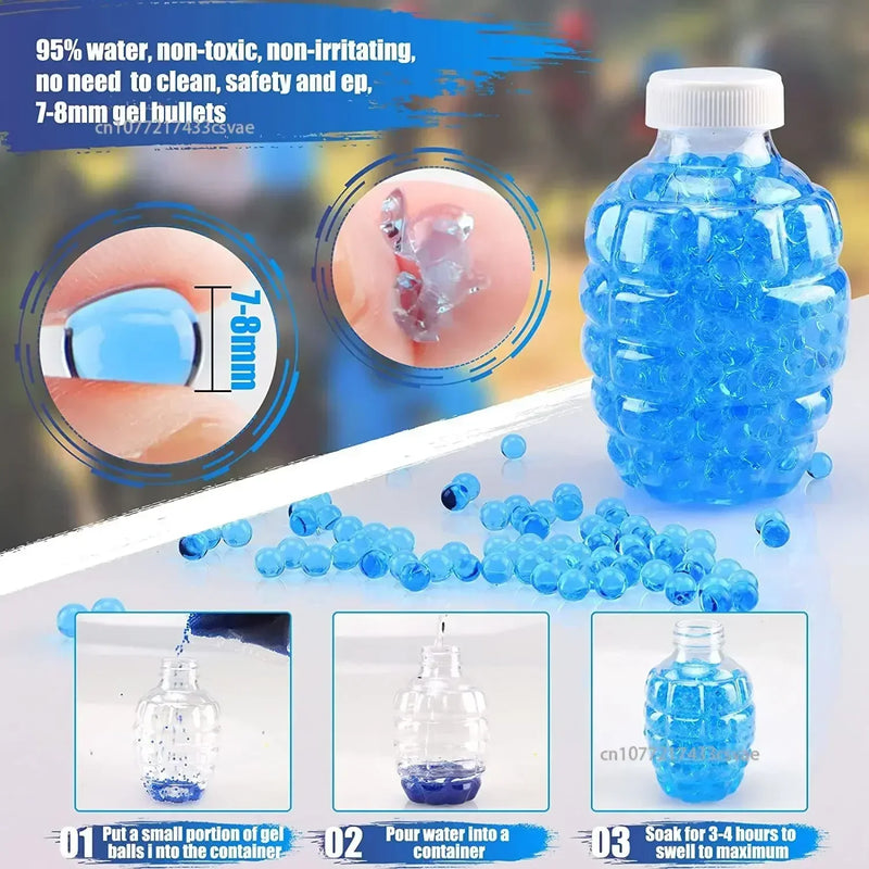 10,000PCS GEL WATER BALLS – MAGIC BEADS, CRYSTAL SOIL, GUN AMMO & DIY TOYS FOR KIDS & FAMILY FUN