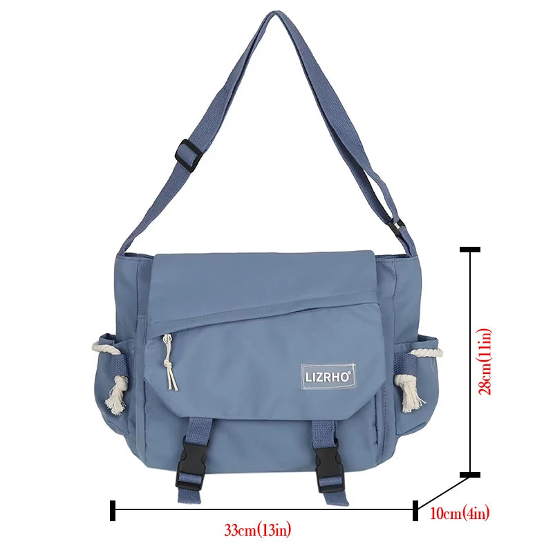 Nylon Handbags Shoulder Bag Japanese Retro Crossbody Bag Large Capacity Workwear Postman Bag for Women