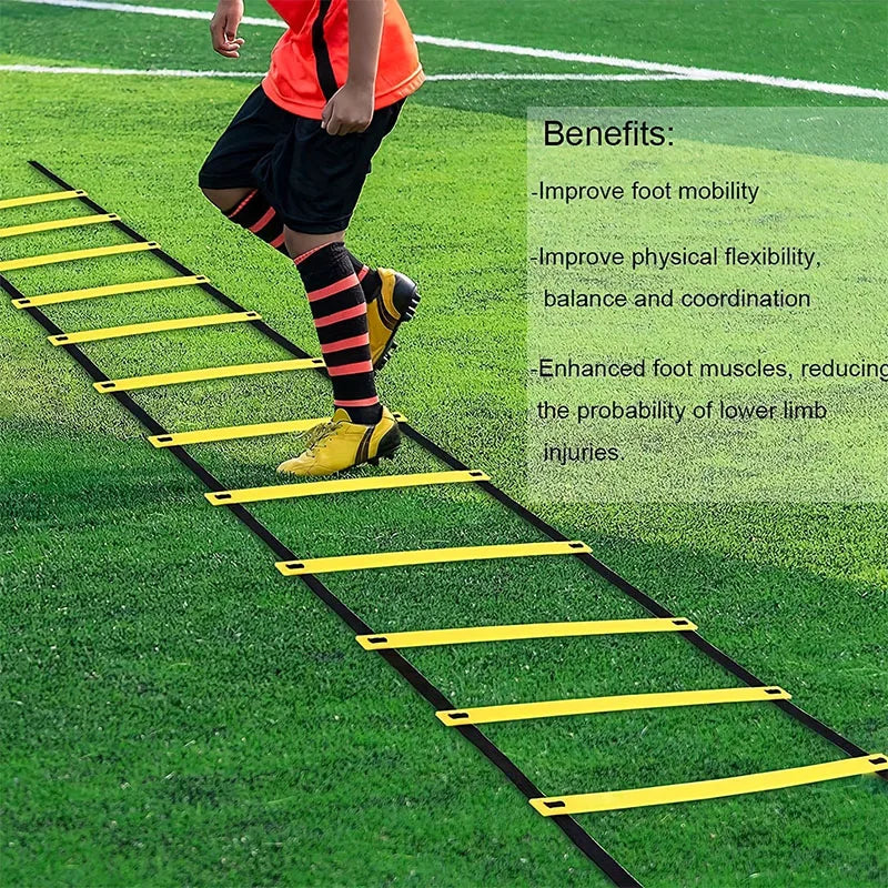 Agility Ladders with Nylon Straps for Speed, Flexibility & Football Training – Durable Sports Equipment