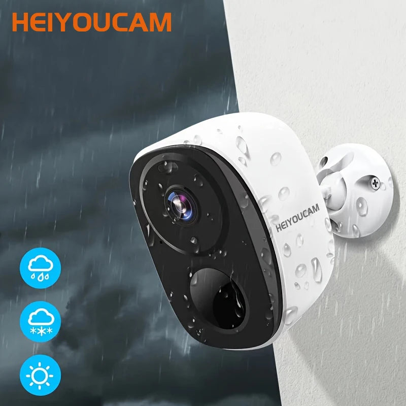 Security Cameras Wireless, 2K 3MP Battery Powered WiFi Camera with Spotlight, Siren, 2-Way Audio