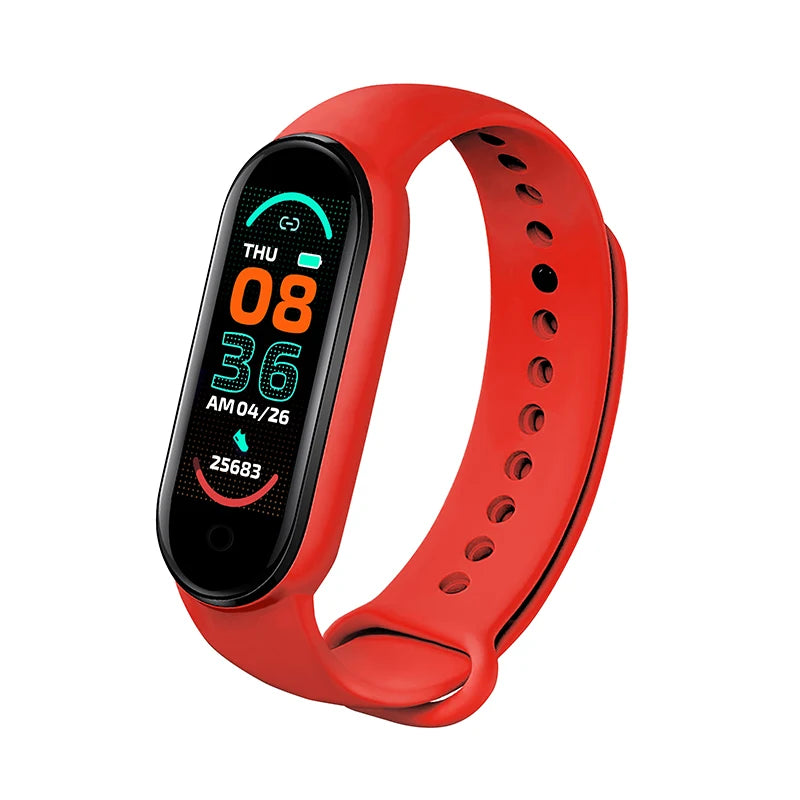 M6 Smart Watch Heart Rate & BP Monitor, Waterproof Sports Band for Men & Women, Fitness Tracker