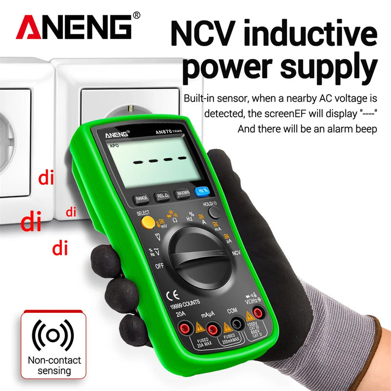 ANENG AN870 Digital Multimeter 19999 Counts True RMS AC/DC Voltage Tester Professional Voltimetro