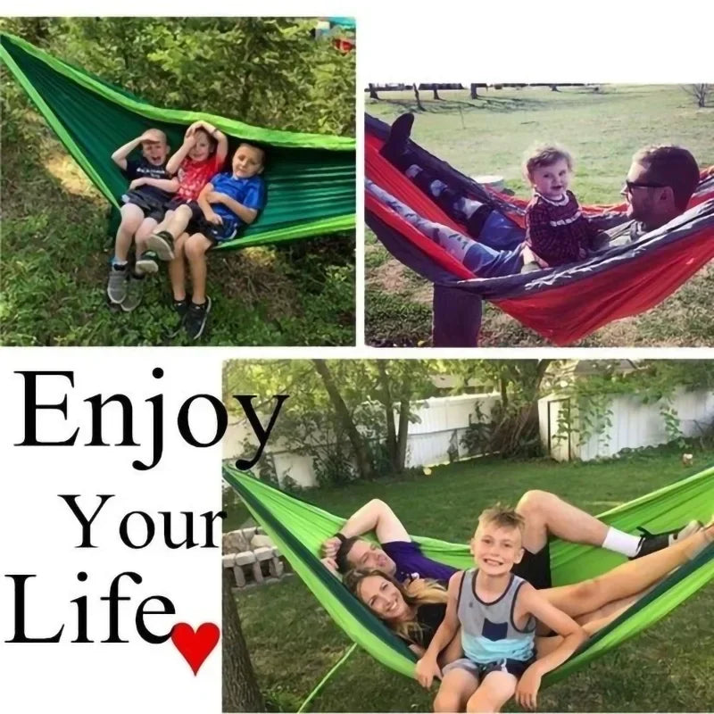 Single Person Camping Hammock | High-Strength Nylon Portable Hanging Bed