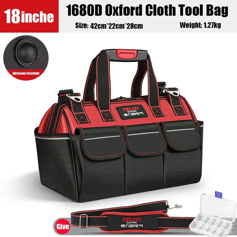 Professional 1680D Oxford Tool Bag | Waterproof, Large Capacity, Multifunctional Organizer