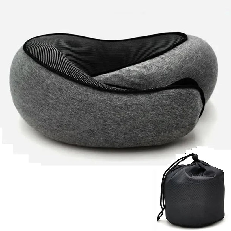 Memory Foam U-Shaped Travel Neck Pillow | Snail Style Portable Neck Support