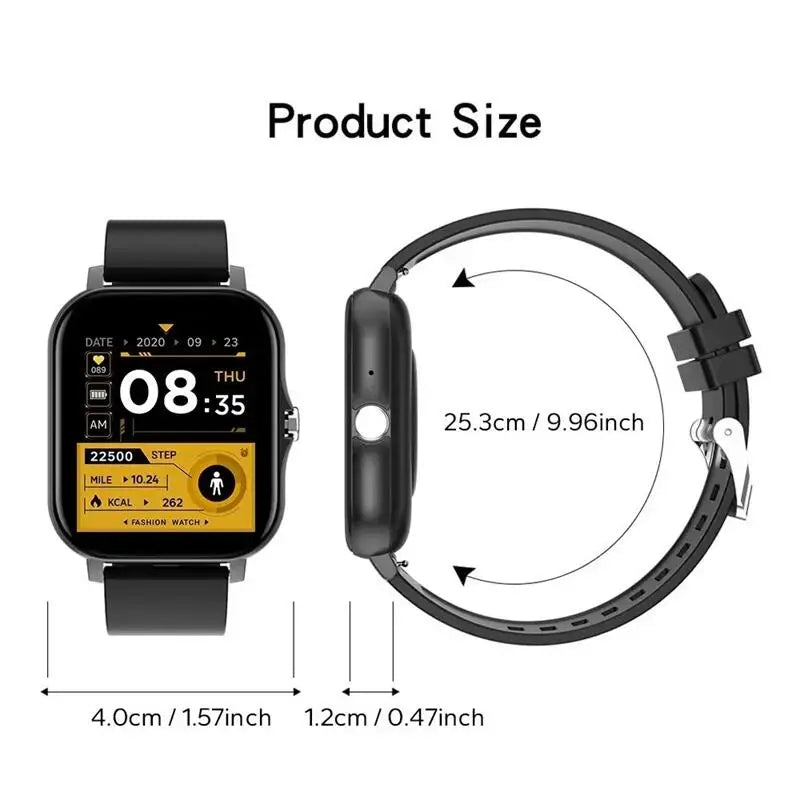 Smart Watch with Bluetooth Call, Blood Oxygen & Pressure Monitoring, 1.44'' Screen for Android & iOS