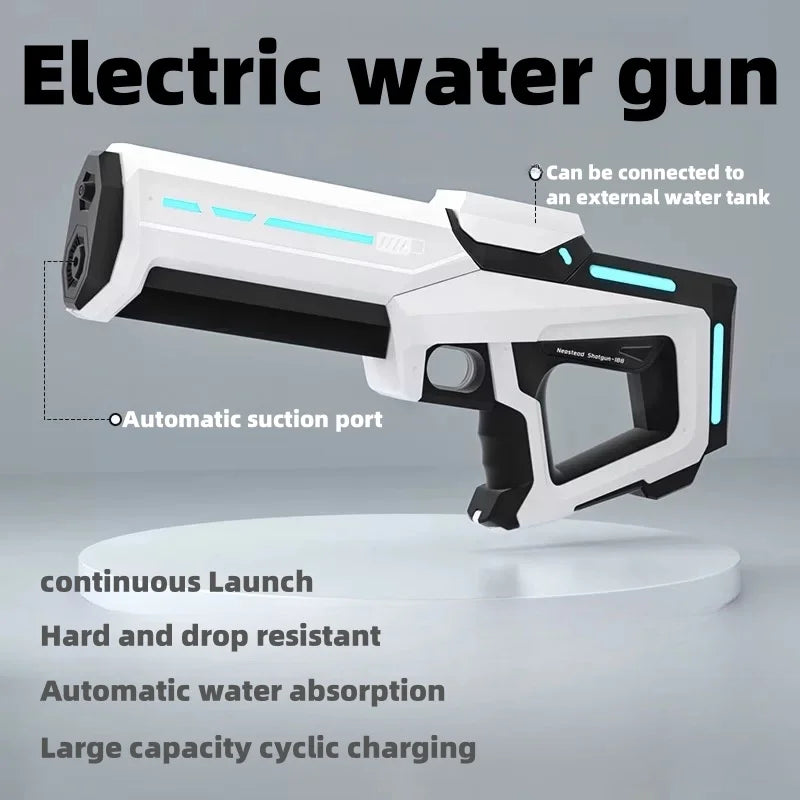 HIGH-PRESSURE ELECTRIC WATER GUN – AUTOMATIC WATER ABSORPTION, CONTINUOUS SPRAY, WATERPROOF DESIGN