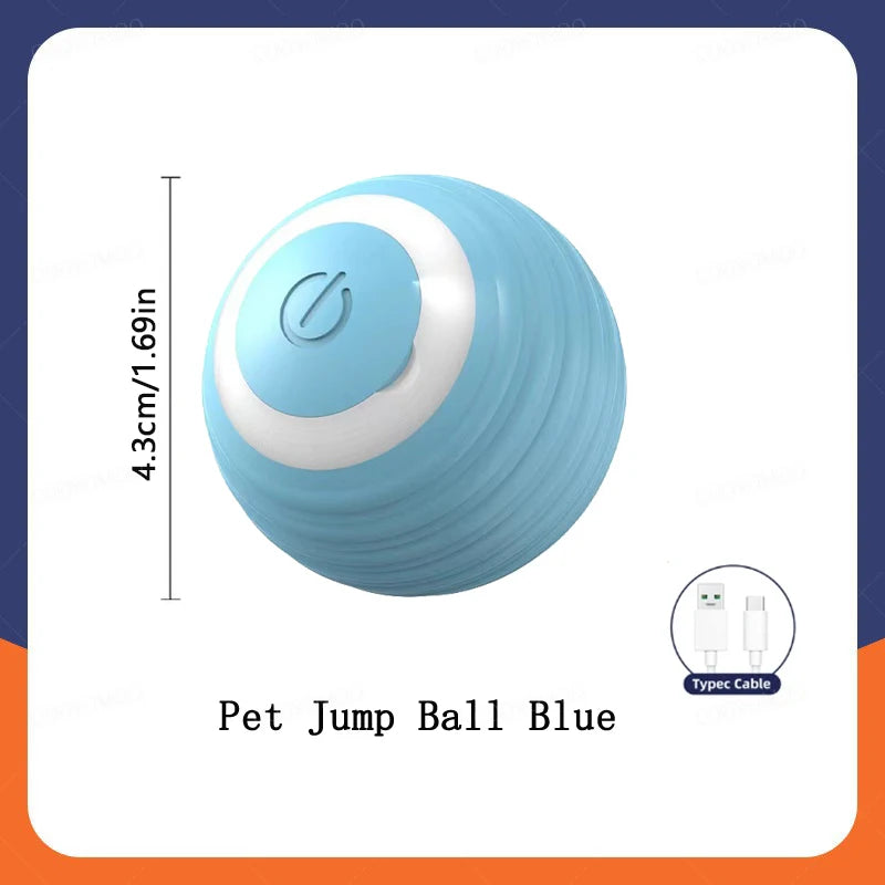 Smart Dog Toy Ball – USB Rechargeable Interactive Bouncing Ball for Dogs & Cats, Durable & Safe