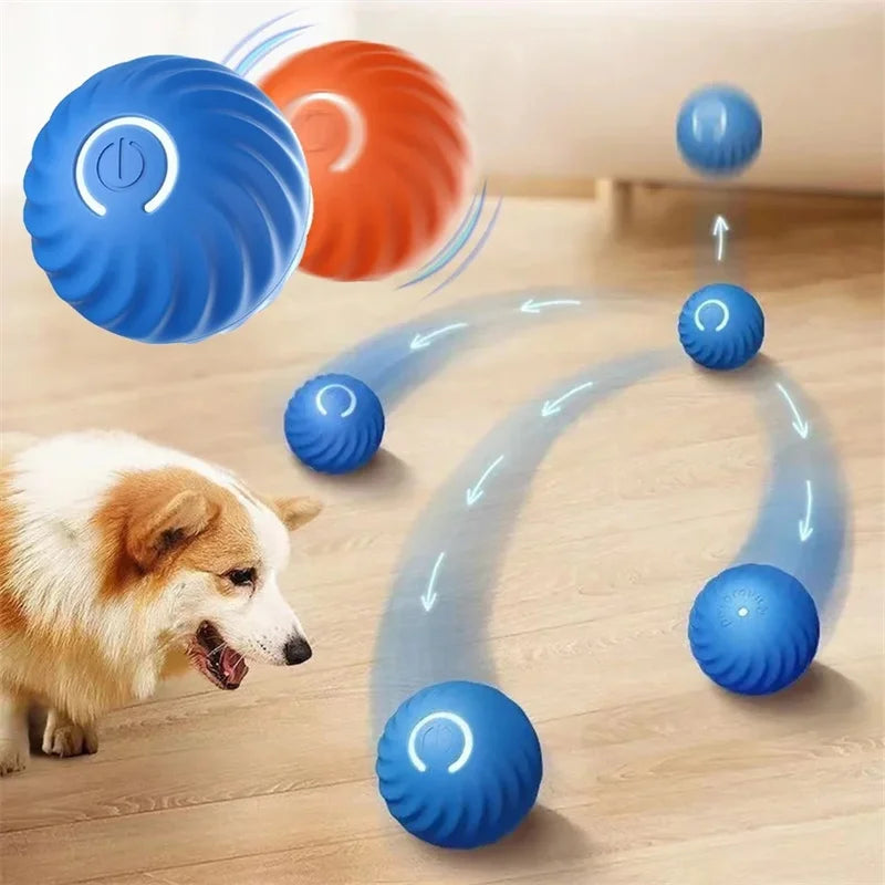 Smart Dog Toy Ball – USB Rechargeable Interactive Bouncing Ball for Dogs & Cats, Durable & Safe