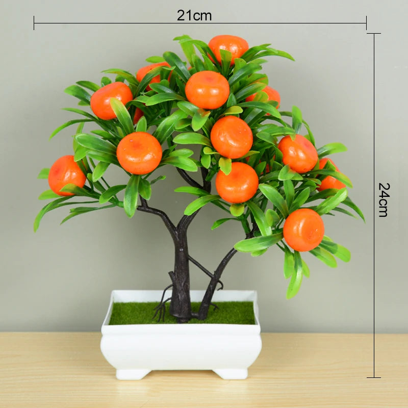 Artificial Bonsai Plant – Small Potted Fake Tree for Home, Table, Hotel, and Garden Decoration