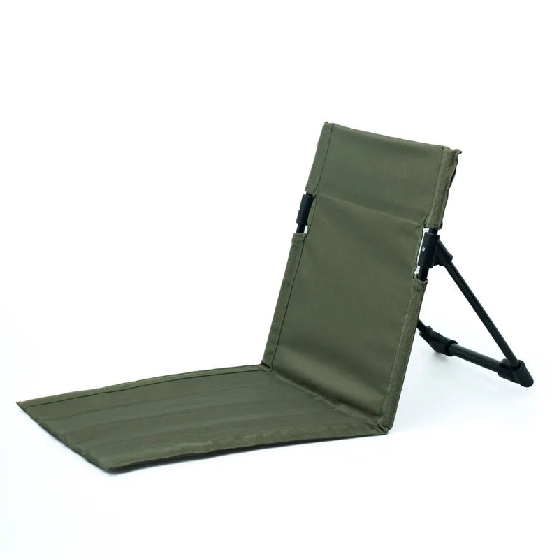 Foldable Camping Chair with Backrest & Cushion, Lightweight Portable Beach Chair for Outdoor Use