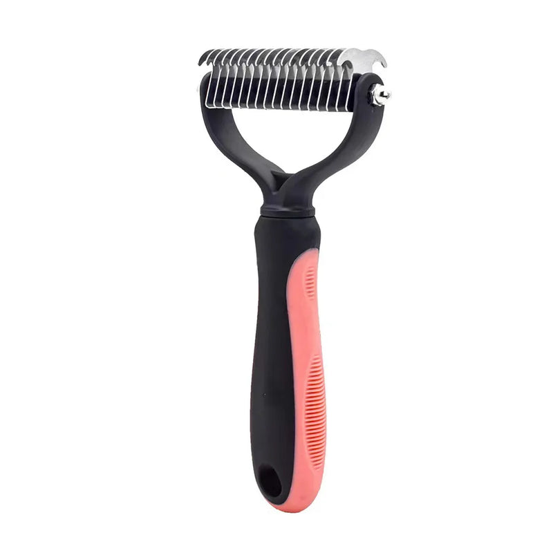 Professional Pet Deshedding Brush | Knot Cutter & Hair Remover Comb for Dogs & Cats Grooming