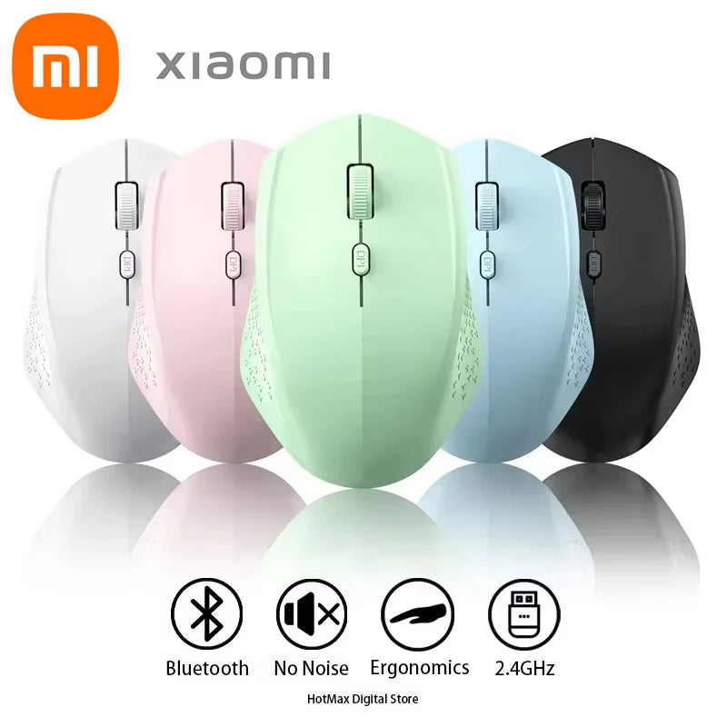 Xiaomi Wireless Mouse - Dual Mode Bluetooth & 2.4GHz Ergonomic Mini Mouse with 1600 DPI