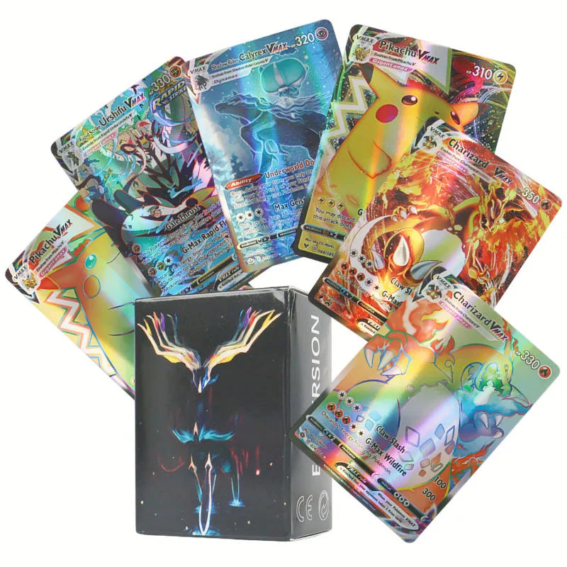 60/100pcs Pokémon TCG Scarlet & Violet EX VSTAR Holographic Cards – English Shiny Trading Set