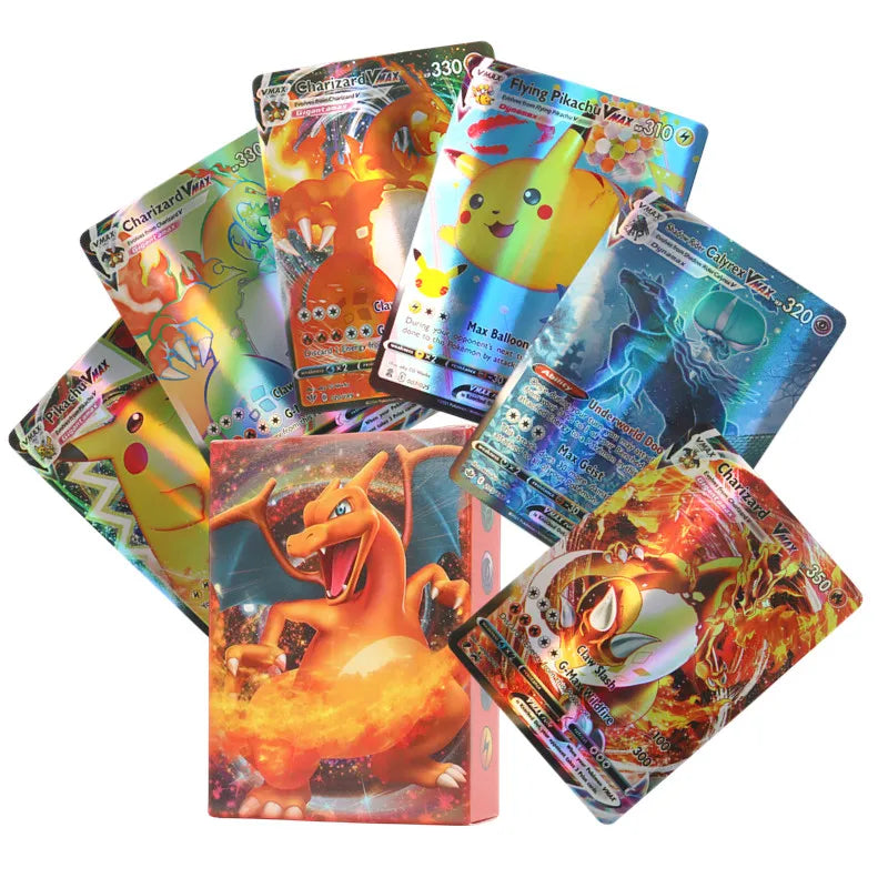 60/100pcs Pokémon TCG Scarlet & Violet EX VSTAR Holographic Cards – English Shiny Trading Set