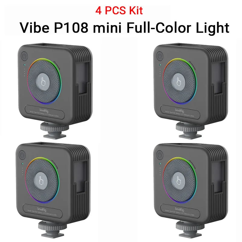 SmallRig Portable Vibe P108 RGB Video Light, 130mins Battery, 108 LED Beads, Pocket Size Floodlight