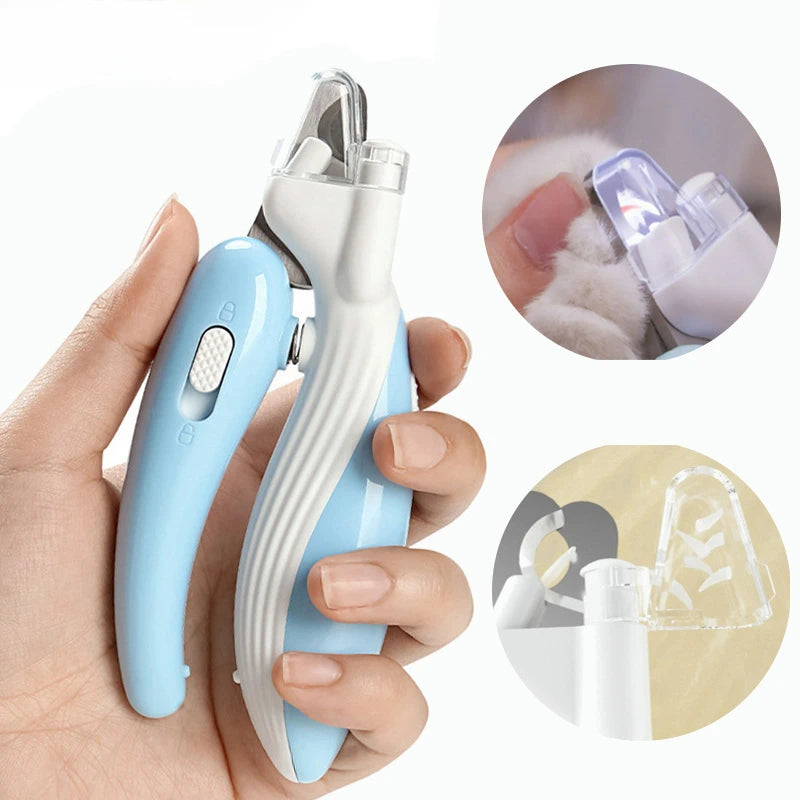 Professional Pet Nail Clippers with LED Light | Safe Paw Trimmer for Dogs, Cats, and Small Animals