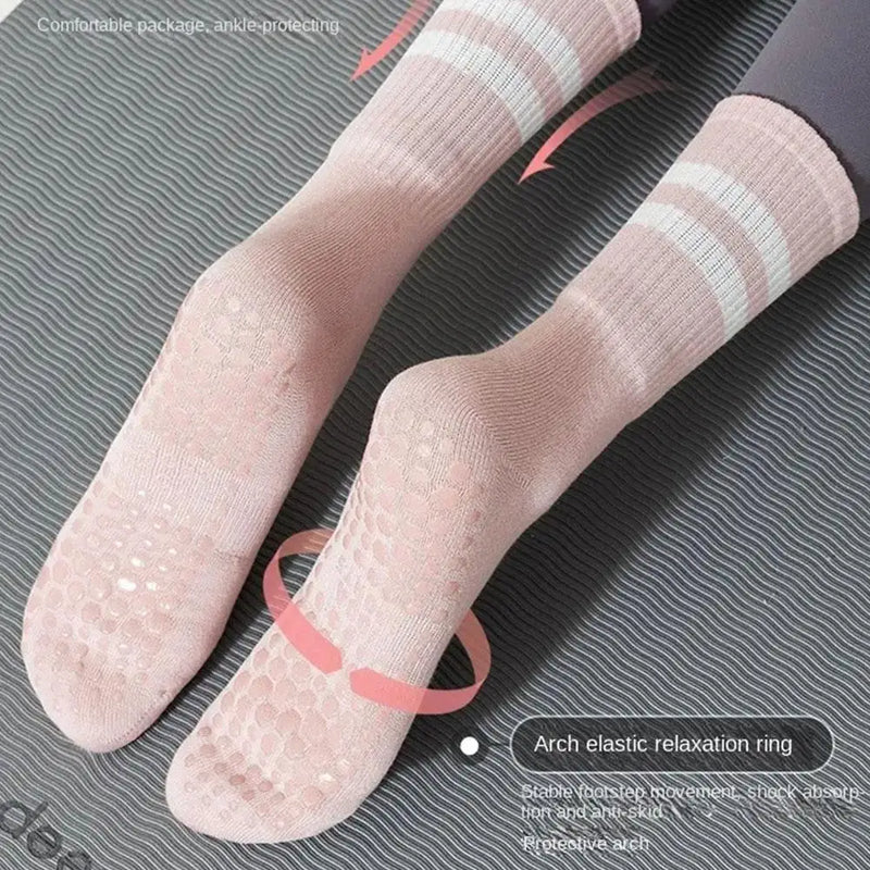 8-Colour Sports Socks for Women, Non-Slip Silicone Yoga, Pilates, Dance & Gym Socks