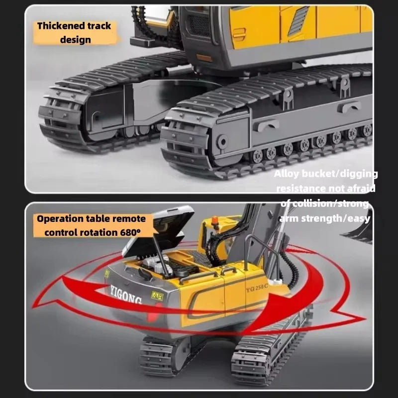 REMOTE CONTROL ENGINEERING VEHICLE – RC EXCAVATOR, BULLDOZER, DUMP TRUCK TOY FOR KIDS, 2.4G CRAWLER TRUCK