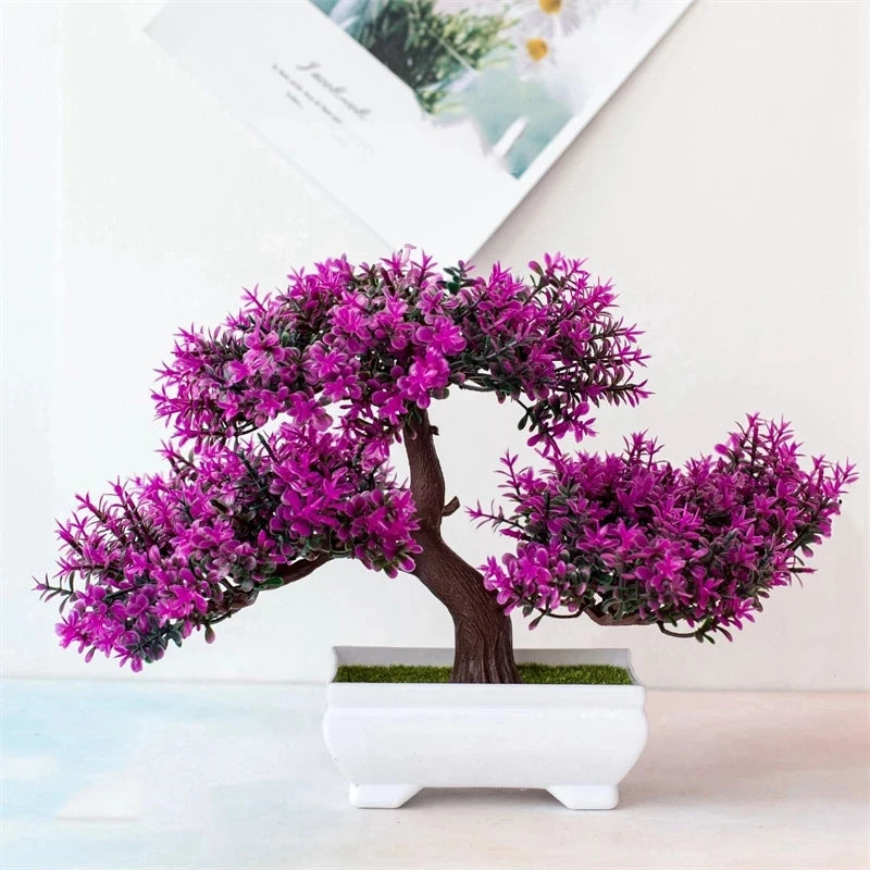 Artificial Bonsai Plant – Small Potted Fake Tree for Home, Table, Hotel, and Garden Decoration