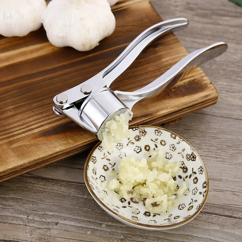 Stainless Steel Garlic Press | Manual Garlic Smasher & Mincer Tool for Kitchen