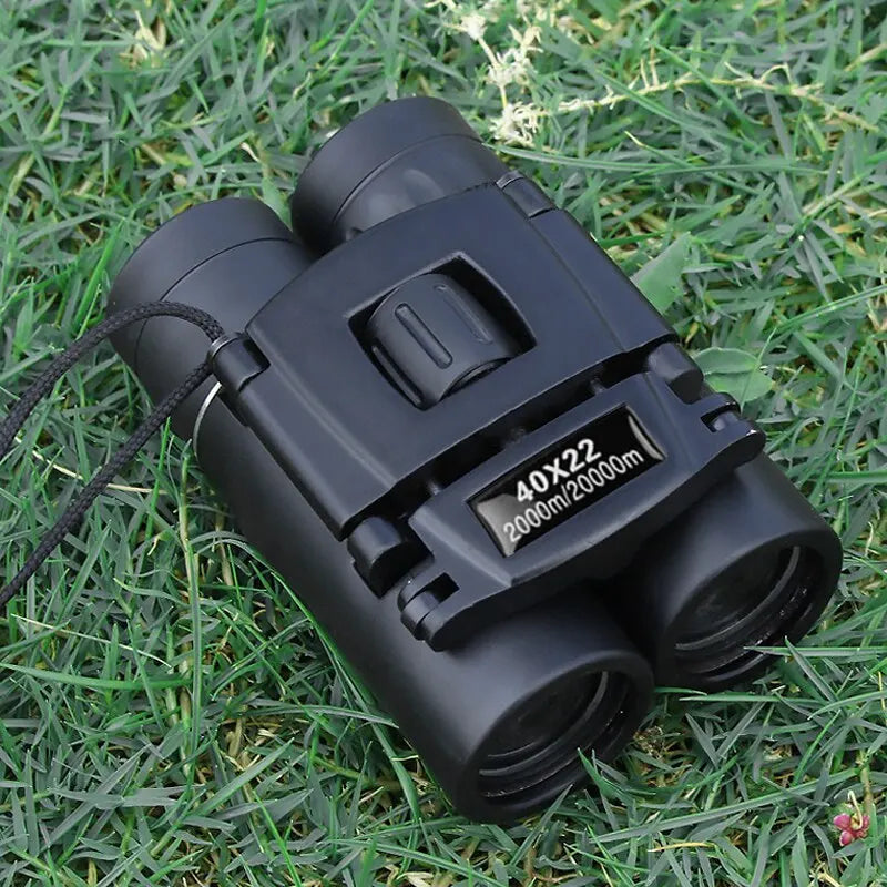 40x22 HD Compact Binoculars – 2000M Long-Range Folding Telescope with BAK4 FMC Optics for Outdoor Use