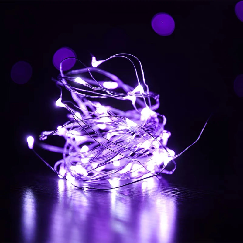 Battery-Powered Fairy Lights - Copper Wire String Lights for Weddings, Parties & Home Decor