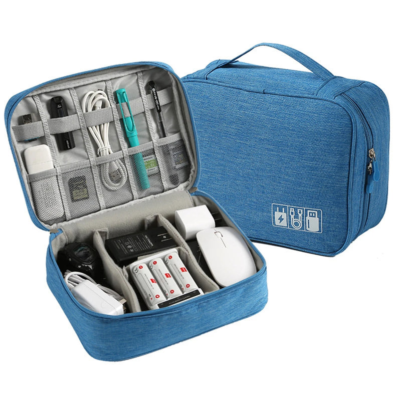 Waterproof Digital Cable Organizer Bag | Portable USB Charger & Data Line Travel Storage Case