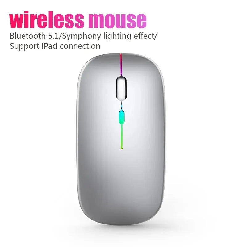 RGB Rechargeable Wireless Bluetooth Gaming Mouse – Ergonomic Design, LED Backlit, 3600 DPI