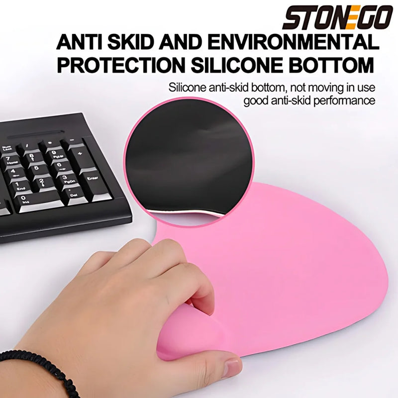 STONEGO Ergonomic Laptop Mouse Pad with Wrist Support | Non-Slip Rubber Design for Office & Gaming