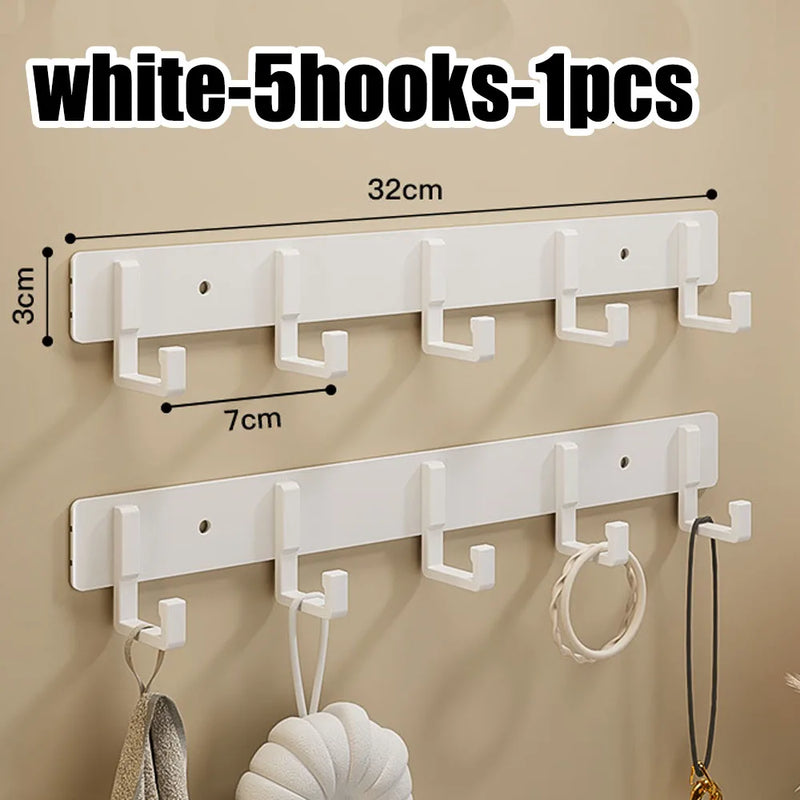 Strong Adhesive Wall-Mounted Towel and Clothes Hook - Punch-Free Bathroom and Kitchen Hanger