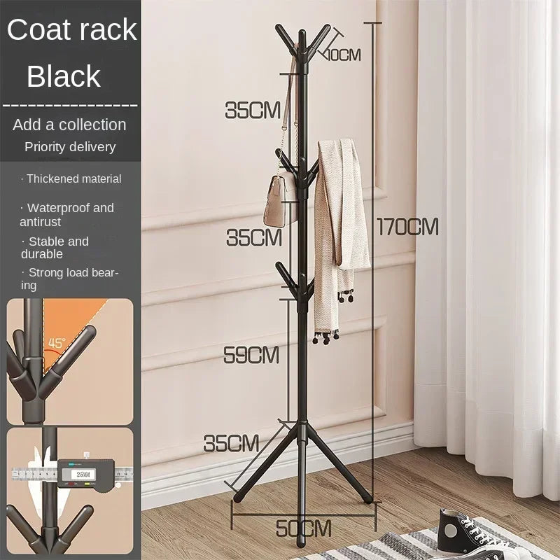 Modern Tree Branch Floor Coat Rack – Clothes & Hat Hanger with 9 Hooks for Bedroom & Living Room