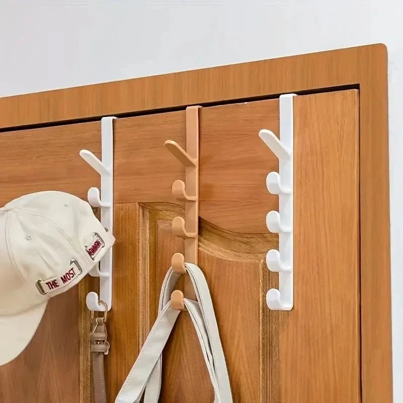 Over-the-Door Clothes Hanger Rack – 5 Hooks for Bags, Coats, and Home Storage Organisation