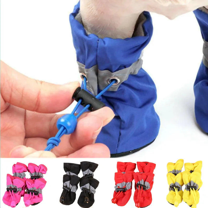 Waterproof Dog Shoes – Anti-Slip Rain Boots for Small Dogs & Cats, Pet Paw Protection Footwear