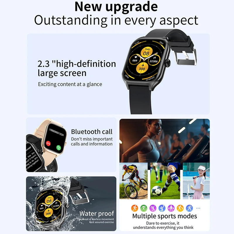 Smart Watch GTS 1.77" Full Touch Screen Bluetooth Call Fitness Tracker for Android & iOS, Multidial