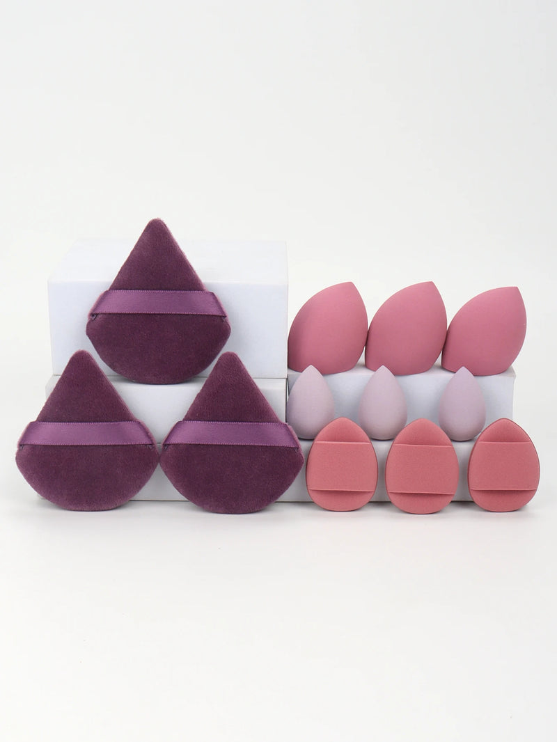 12-Piece Makeup Sponge Set | Beauty Eggs, Loose Powder & Air Cushion Puffs