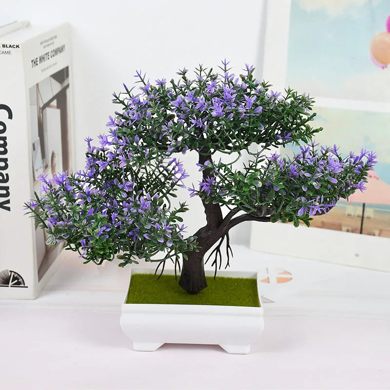 Artificial Bonsai Plant – Small Potted Fake Tree for Home, Table, Hotel, and Garden Decoration