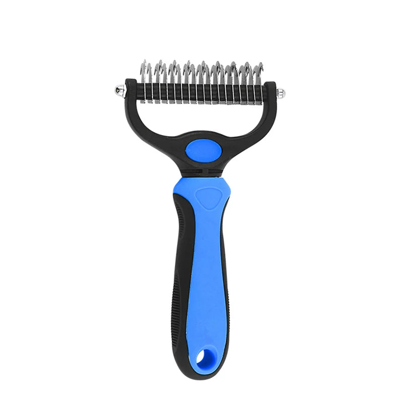 Professional Pet Deshedding Brush | Knot Cutter & Hair Remover Comb for Dogs & Cats Grooming