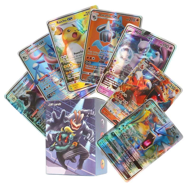 60/100pcs Pokémon TCG Scarlet & Violet EX VSTAR Holographic Cards – English Shiny Trading Set