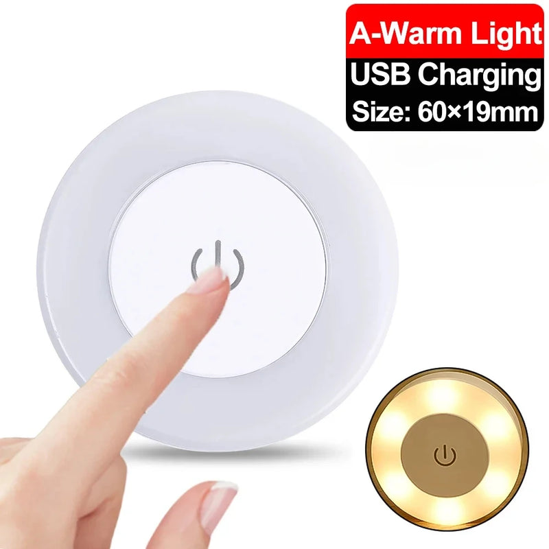 Portable LED Night Light – USB Rechargeable Touch Lamp for Living Room, Bedroom, and Home Décor