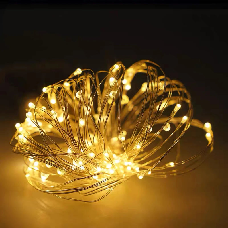 Battery-Powered Fairy Lights - Copper Wire String Lights for Weddings, Parties & Home Decor