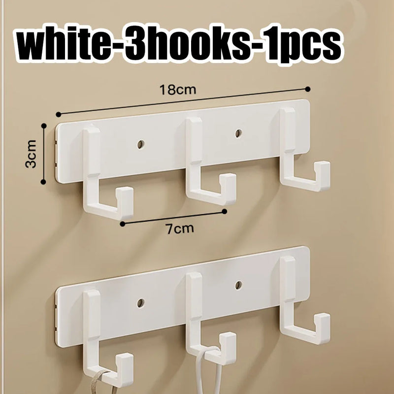 Strong Adhesive Wall-Mounted Towel and Clothes Hook - Punch-Free Bathroom and Kitchen Hanger