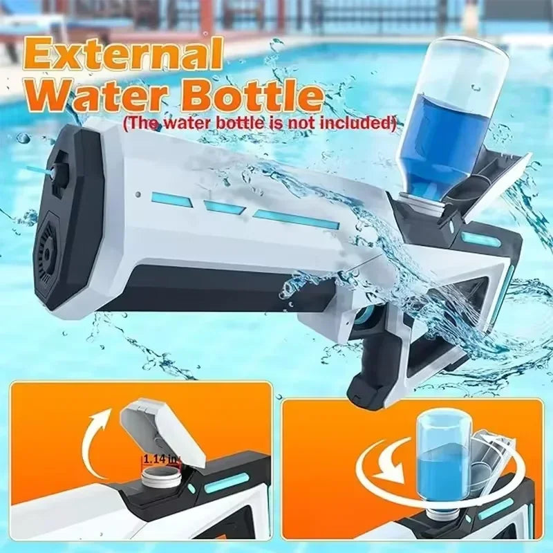 HIGH-PRESSURE ELECTRIC WATER GUN – AUTOMATIC WATER ABSORPTION, CONTINUOUS SPRAY, WATERPROOF DESIGN