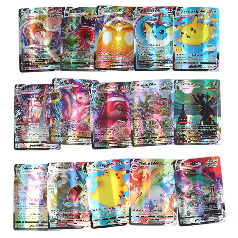 60/100pcs Pokémon TCG Scarlet & Violet EX VSTAR Holographic Cards – English Shiny Trading Set