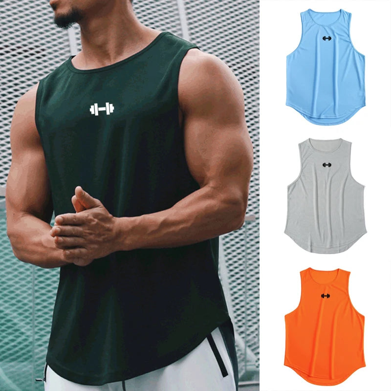 Men's Quick-Drying Gym Tank Top | Sleeveless Fitness Shirt for Bodybuilding & Summer Sports