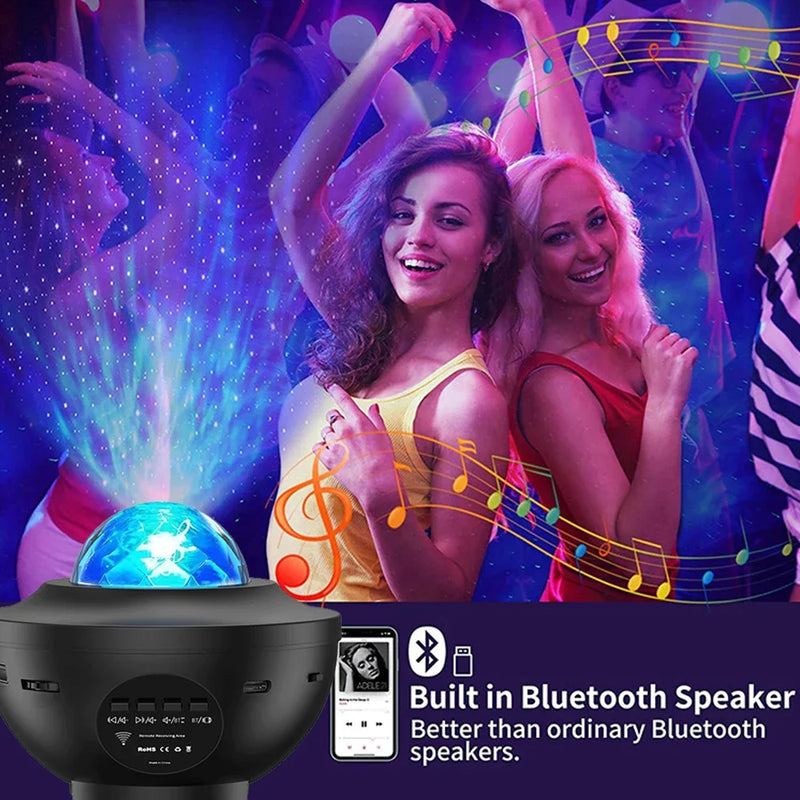 LED Starry Galaxy Projector Night Light with Bluetooth Music Player – Perfect Child Gift & Décor