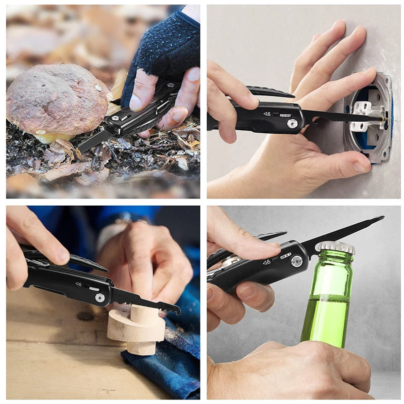 12-in-1 Multifunctional Tool – Unique Gift for Dad, Camping Accessories, Christmas & Father’s Day Gift