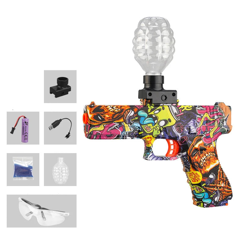 3.7V ELECTRIC GEL BALL TOY GUN – OUTDOOR TEAM PLAY, MULTIPLE SKINS, RECHARGEABLE BATTERY